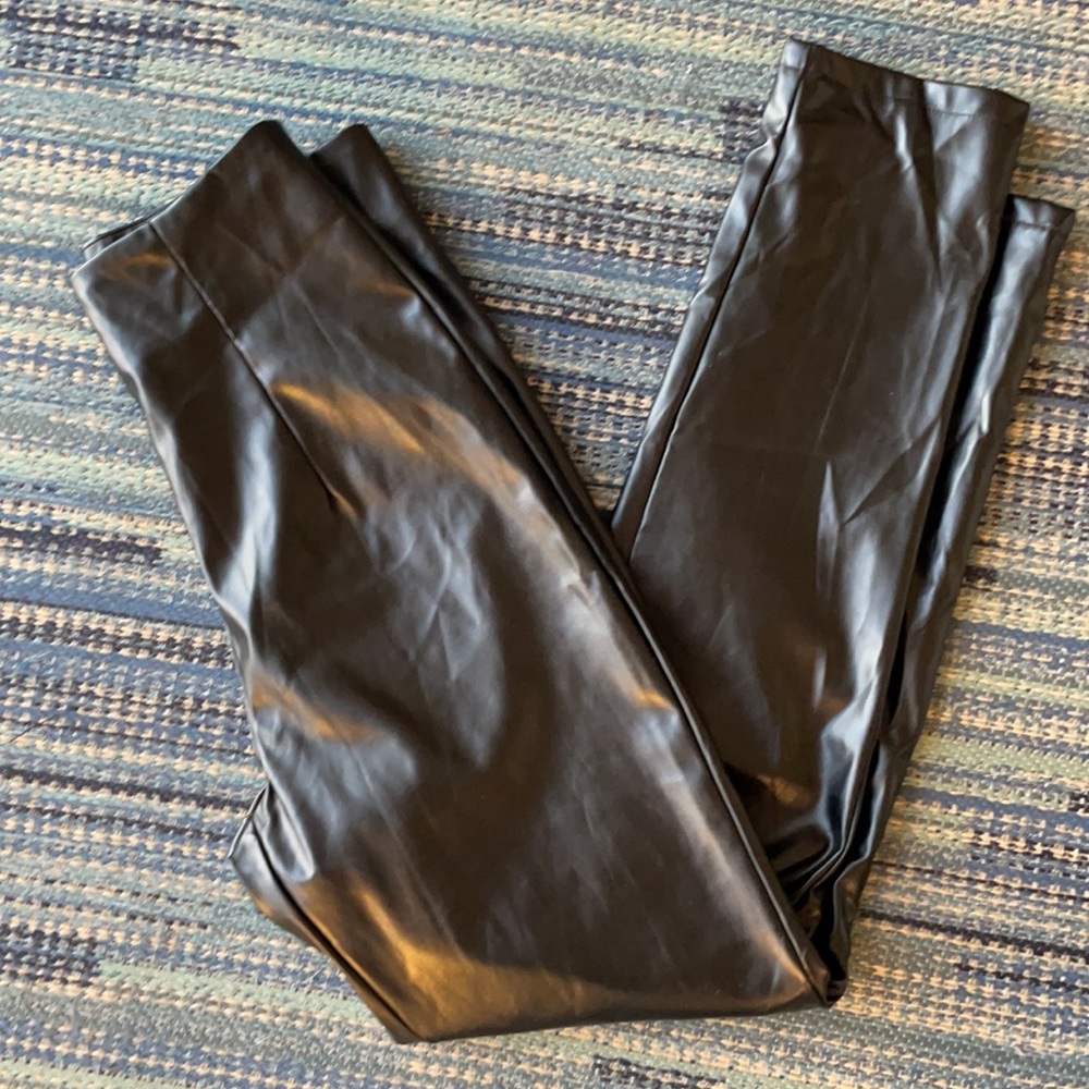 Princess Polly Black Faux Leather Leggings - Picture 9 of 13